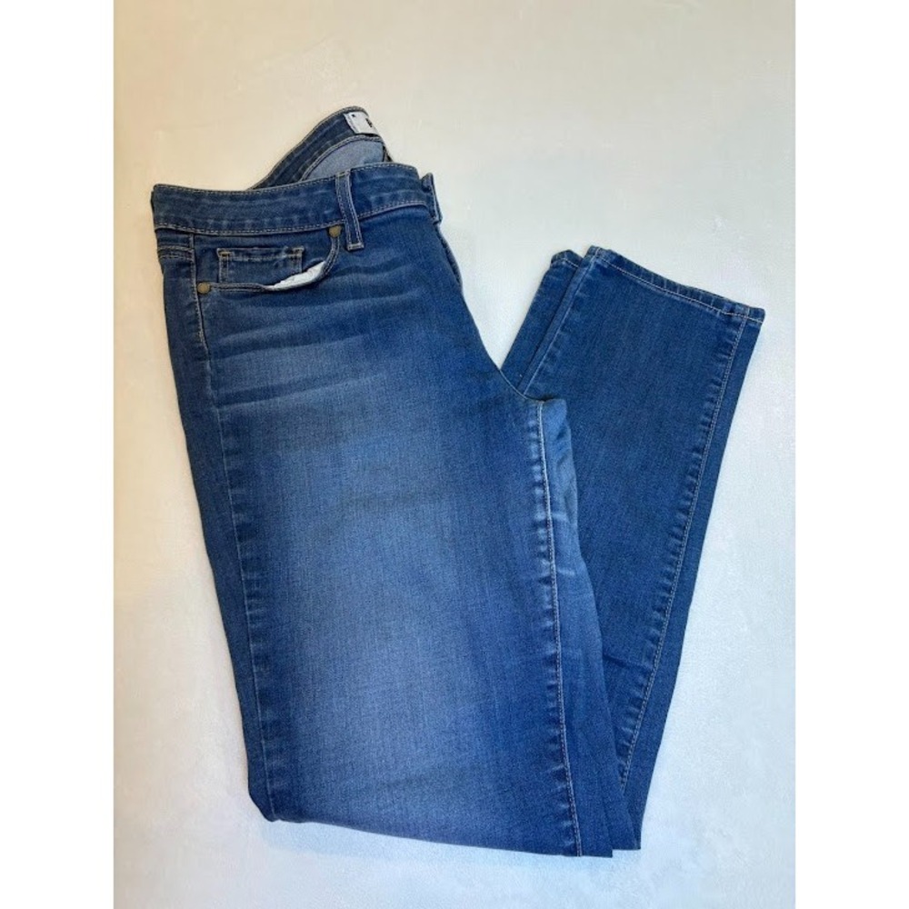 Paige Skyline Ankle Peg Jeans Women's 31 Blue‎ Stretch Denim Mid Rise Skinny